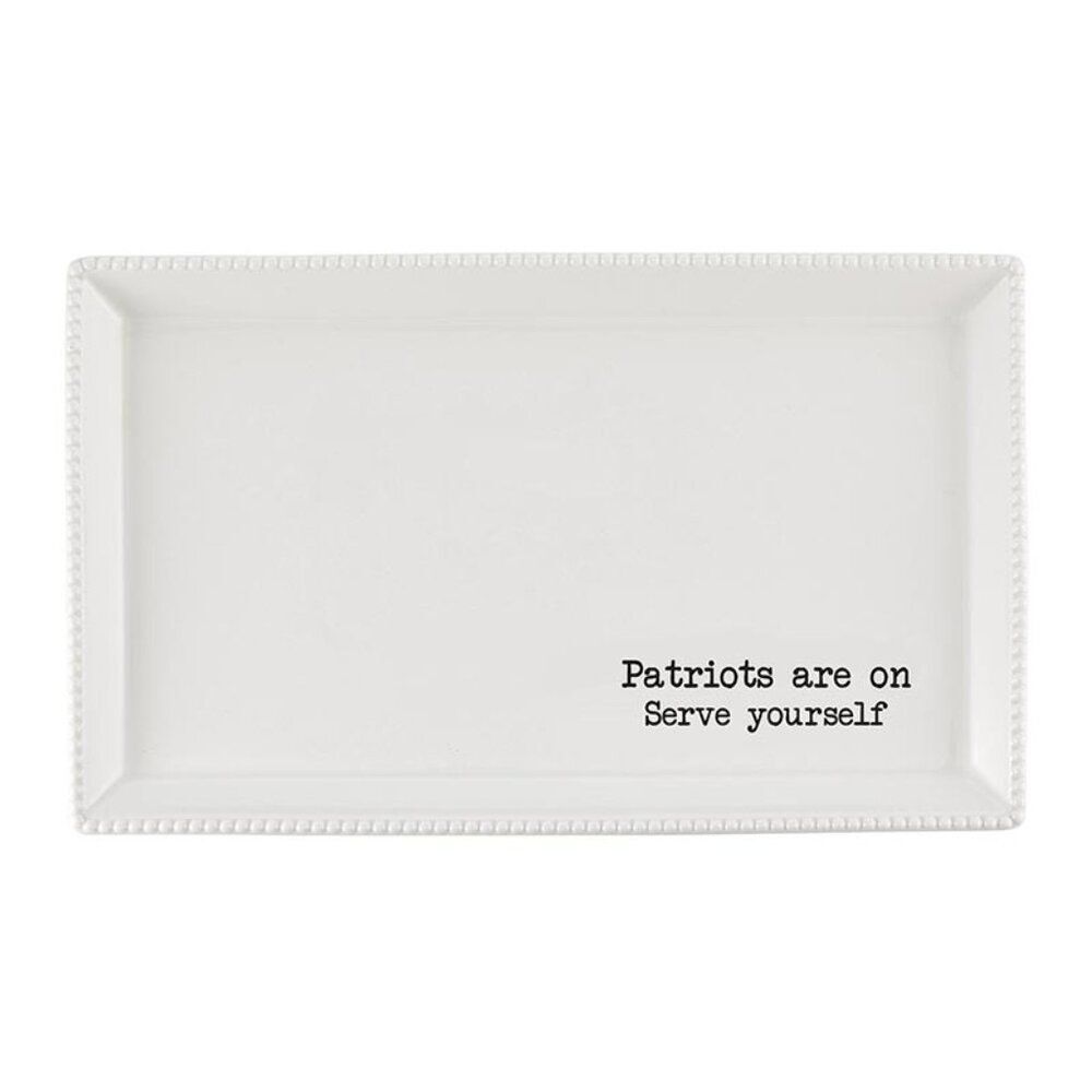 NEW England Patriots are on Serve Yourself LG Ceramic Serving Platter NFL NWT
